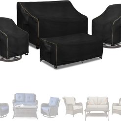 Special LSongSKY Outdoor Furniture Covers Waterproof,600D Heavy Duty Patio Furniture Covers for 6/7/8 PCS Sets Sectional Sofa Couch Rocking Swivel Chairs