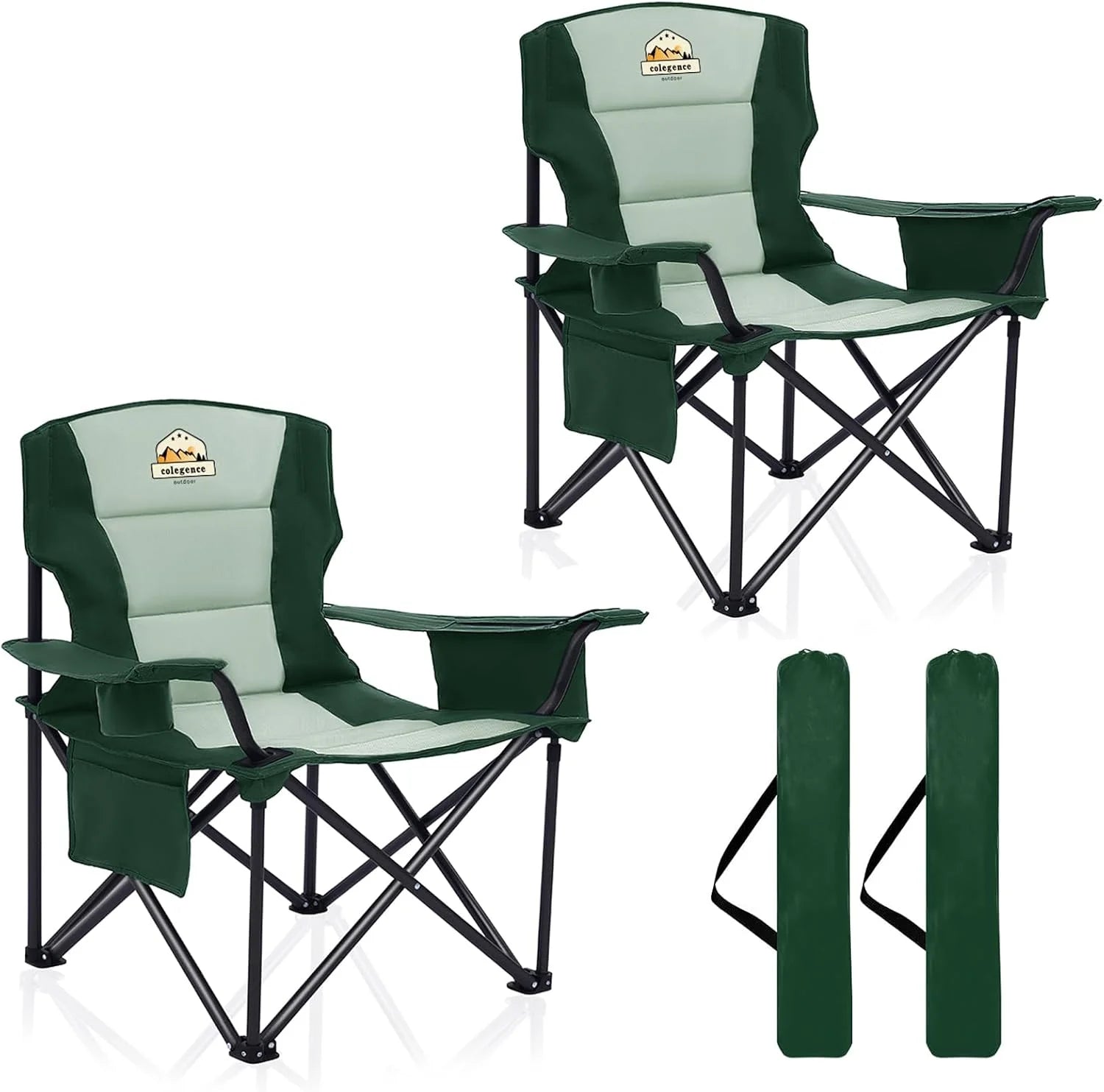 Special Oversized Heavy Duty Camping Chairs 2 Pack, 450 LBS Support Extra Wide Folding Portable Outdoor Chair - Image 3