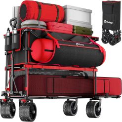 Alternative view of Special Sekey 500LBS Heavy Duty Double Decker Wagon with Extender, 400L Large Capacity Collapsible Garden Cart Fits 10x10 Canopy