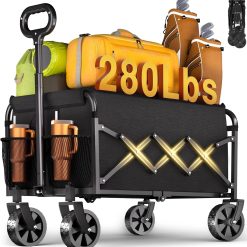 Alternative view of Special Wagons Carts Foldable " 280Lbs Collapsible Wagon Cart with Wheels Portable " Folding Wagon Lightweight for Camping