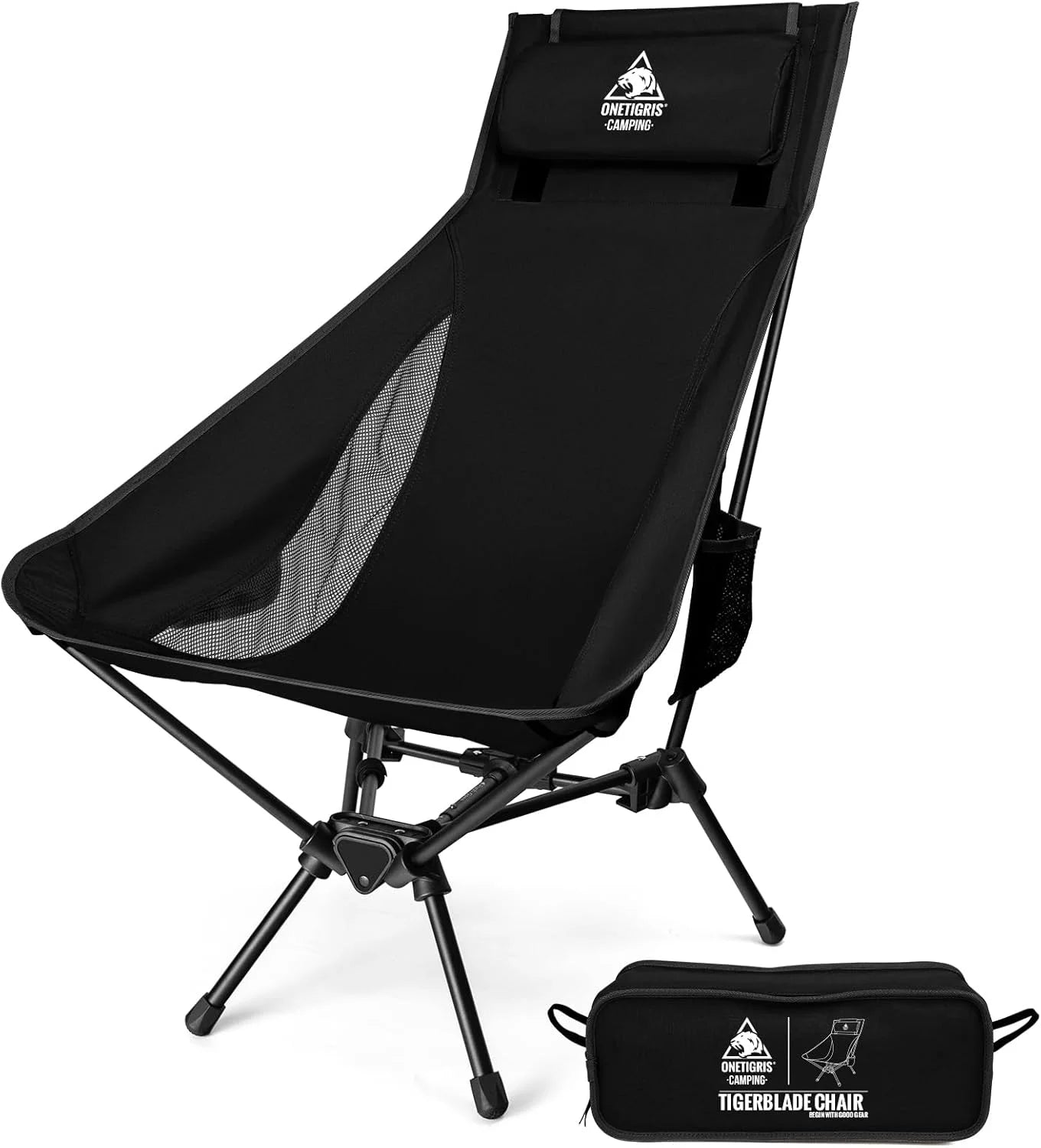 Special ONETIGRIS Tigerblade High Back Camping Chair with Pillow Design, Comfortable Widened Seat Folding Chair - Image 2