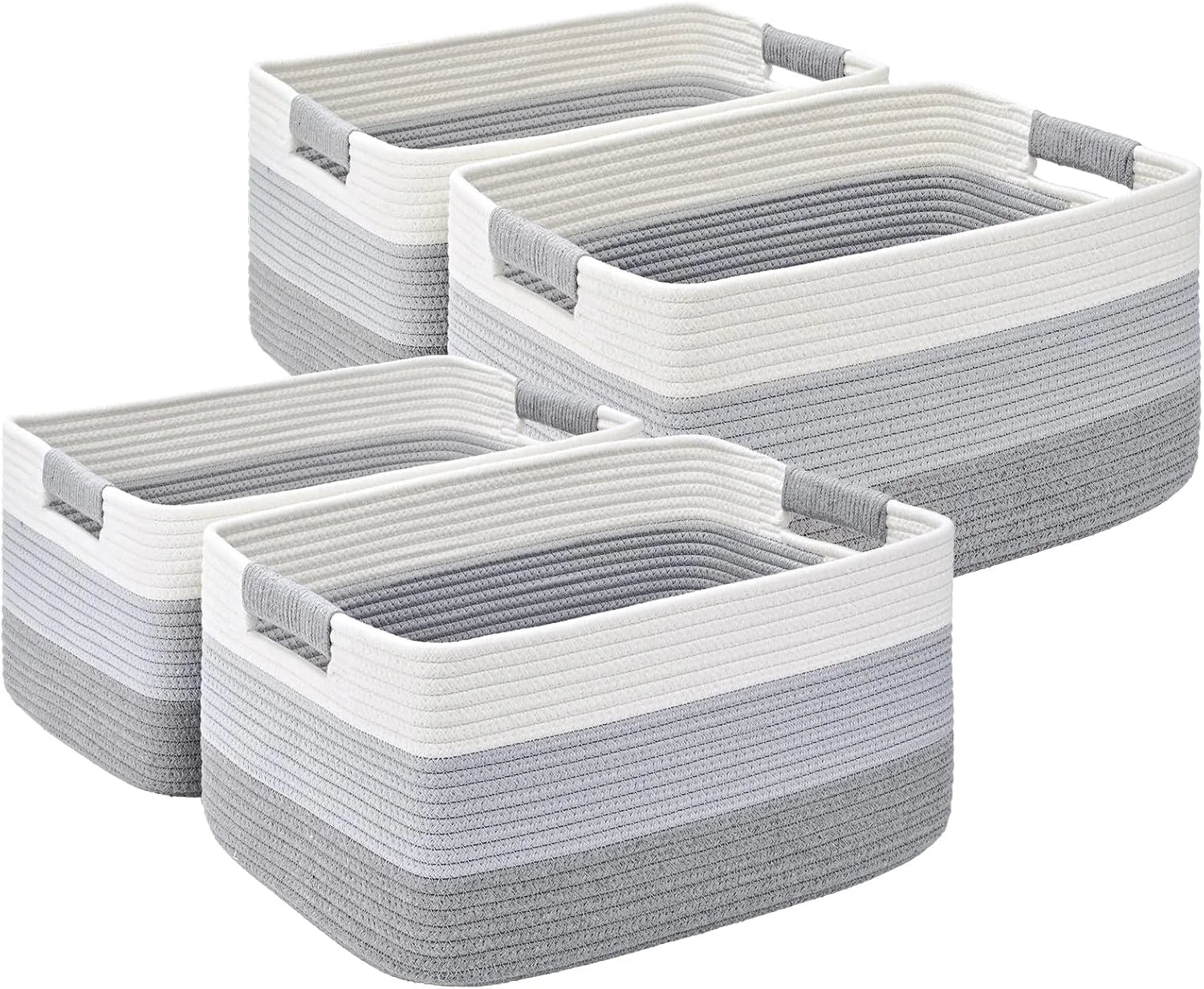 Special 2 Pack Large Storage Basket for Organizing, 17.5x13x7 Woven Basket for Shelves, Closet Cube Storage Bins - Image 8