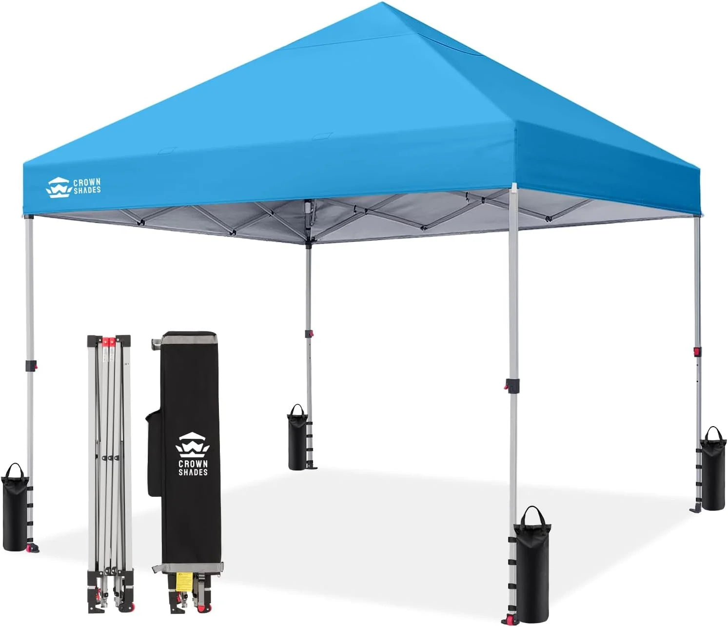 Special CROWN SHADES 10×10 Pop Up Canopy, Patented CenterLok One Push Tent Canopy, 8 Stakes, 4 Ropes (10×10 - Image 30