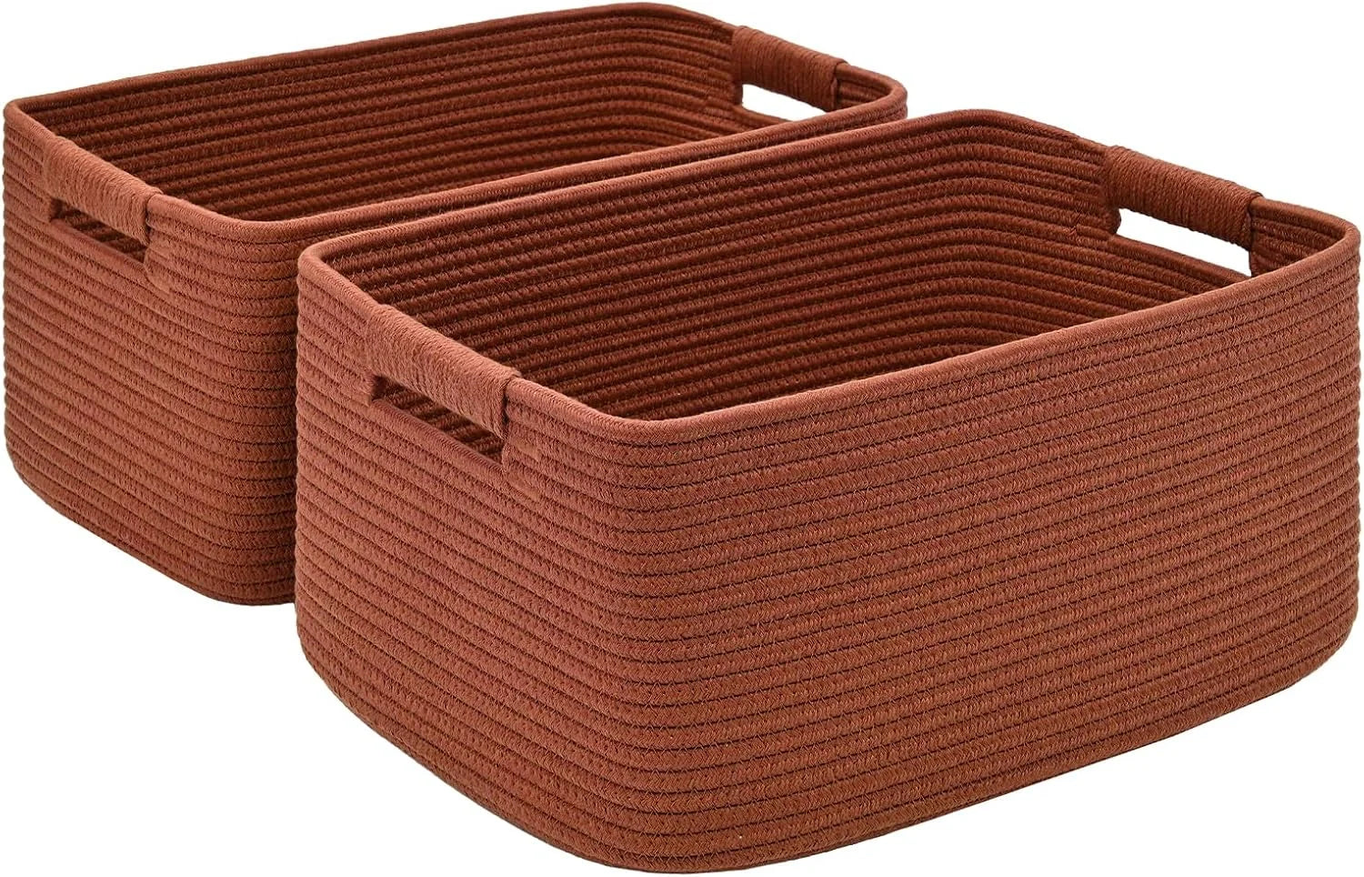 Special 2 Pack Large Storage Basket for Organizing, 17.5x13x7 Woven Basket for Shelves, Closet Cube Storage Bins - Image 4