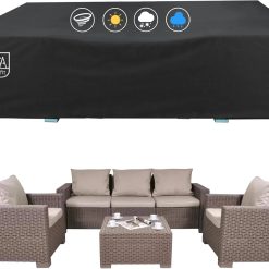 Special AKEfit Patio Furniture Covers,500D Heavy Duty Waterproof for Outdoor Square and Retangle Patio Table and Chair Covers