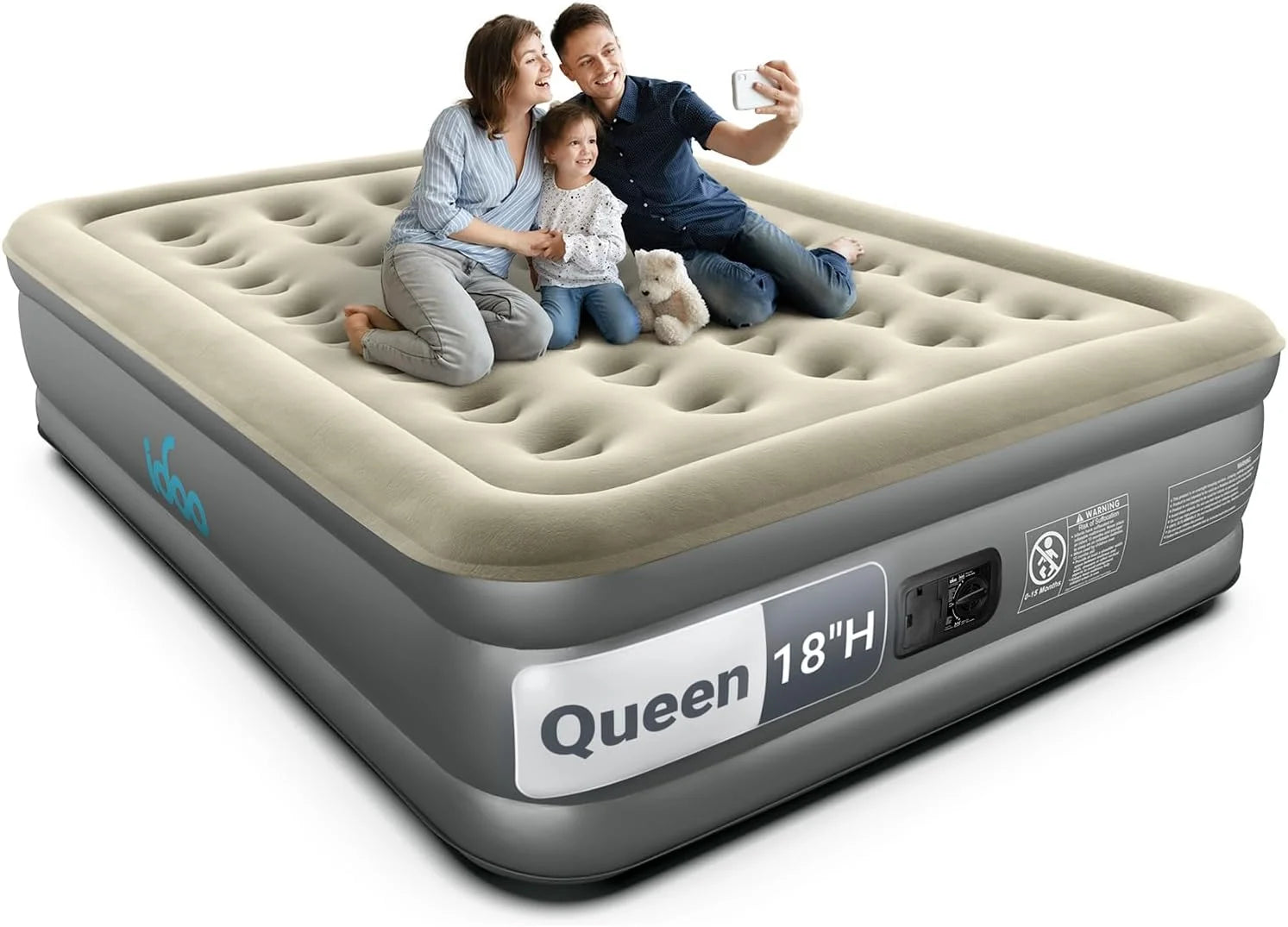 Special Queen Air Mattress with Built in Pump, 18 Raised Comfort Inflatable Blow up Mattress, Upgraded Support Structure