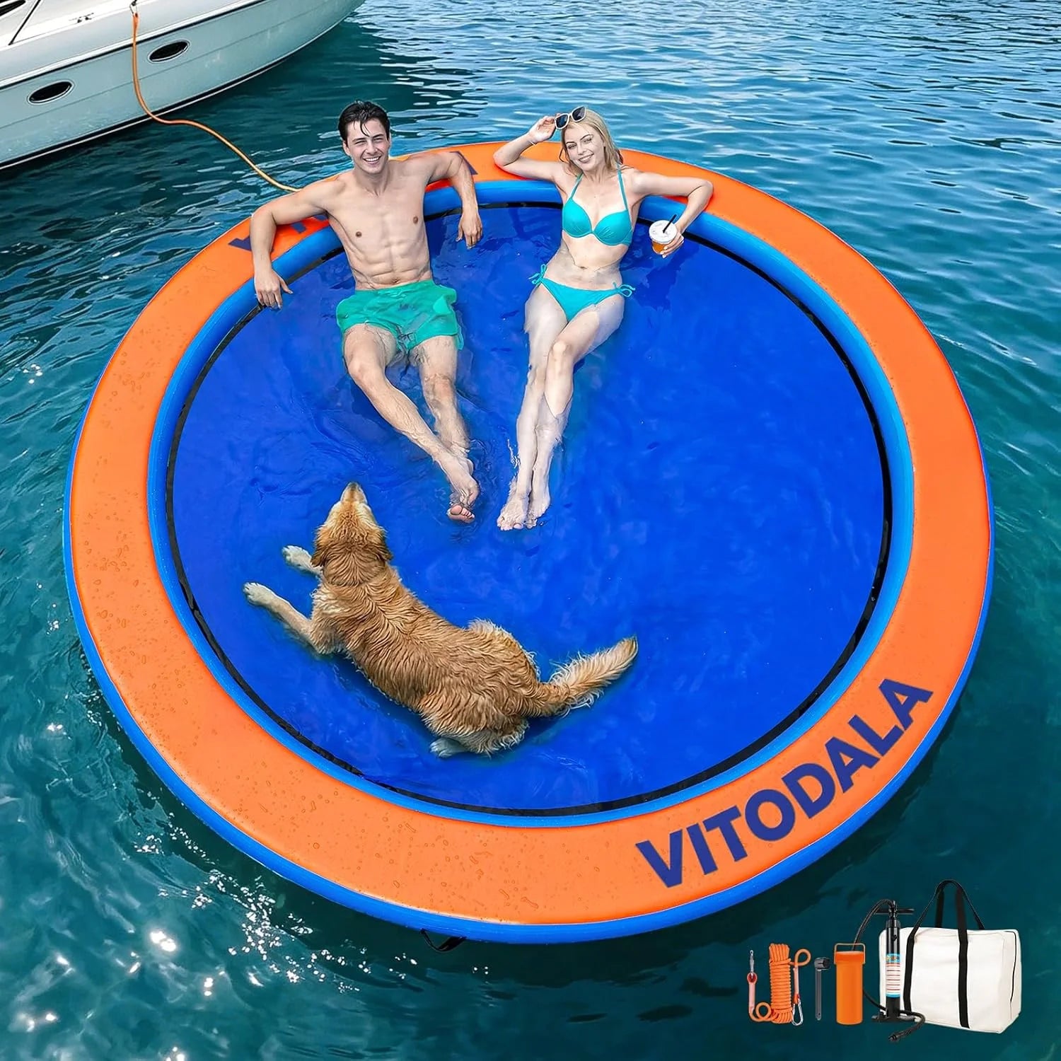 Special Water Hammock Heavy Duty, Large Pool Float Lake Floats for Adult, Round Inflatable Water Hammock