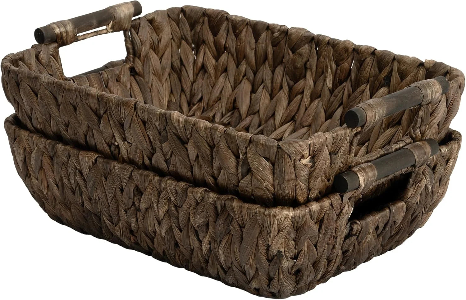 Special StorageWorks Wicker Baskets for Organizing, Water Hyacinth Storage Baskets, Wicker Storage Baskets for Shelves - Image 13