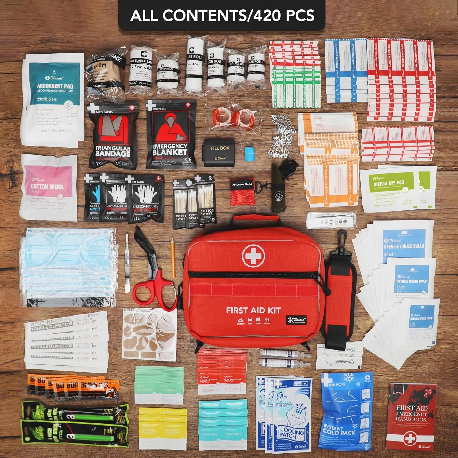 Special First Aid Kit, Well-Organized Premium Waterproof Compact Trauma Medical Kits for Any Emergencies - Image 5