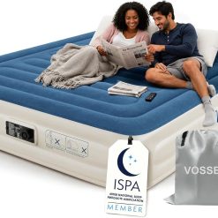 Alternative view of Special Queen Air Mattress with Built-in Pump, 18" Raised Blow Up Mattress, Flocked Top Inflatable Mattress for Home
