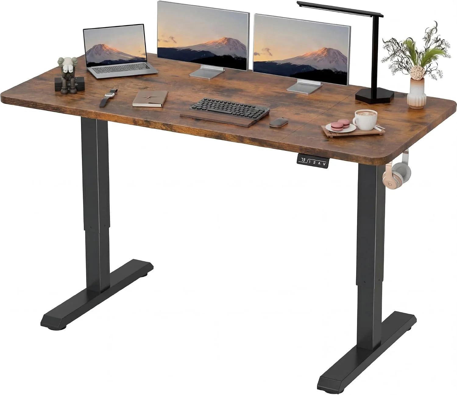 Special 55 x 24 Inches Electric Height Adjustable Standing Desk Large Sit Stand Up Desk Home Office Computer Desk Memory - Image 66