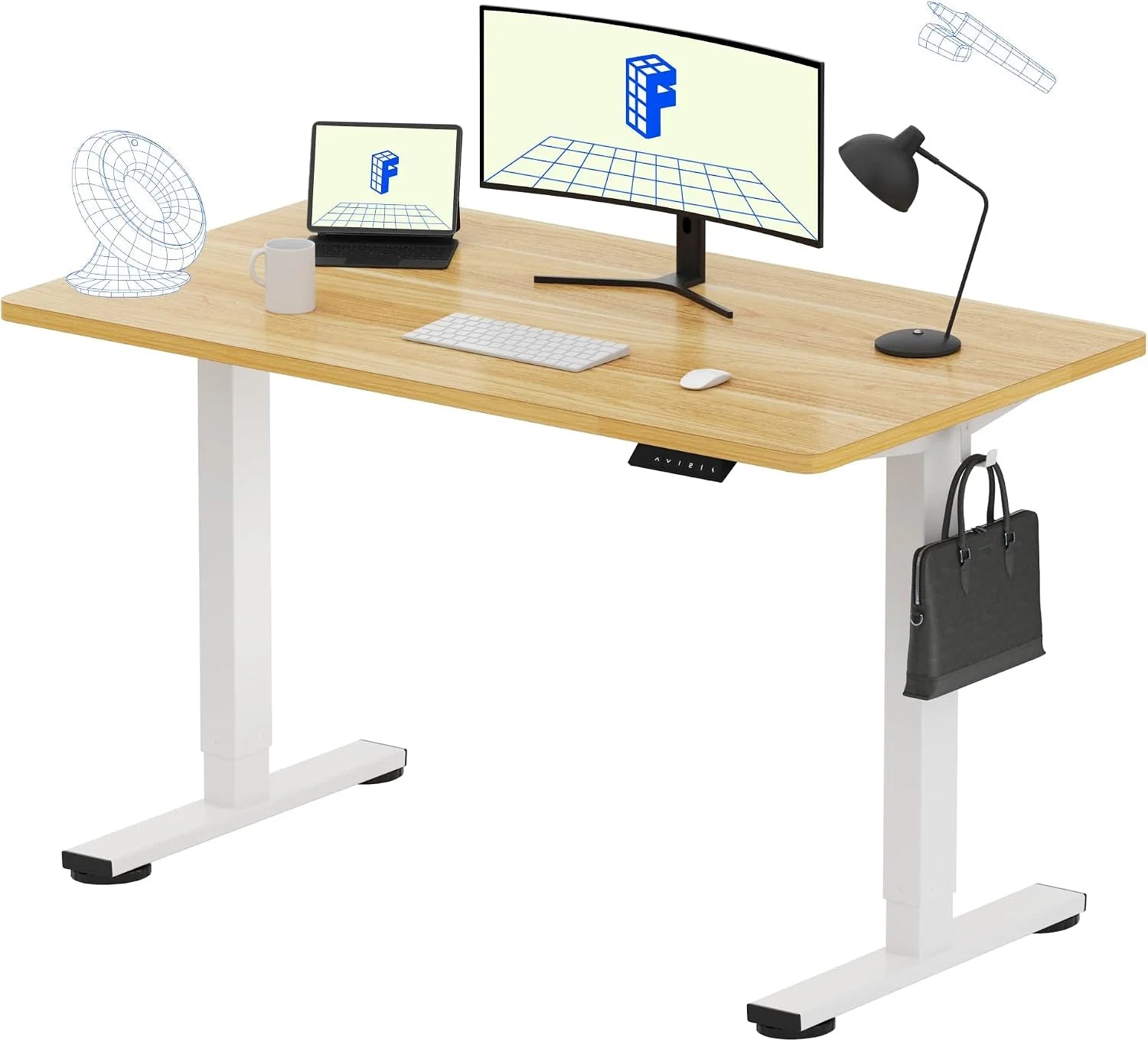 Special FLEXISPOT EN1 One-Piece Standing Desk, Electric Adjustable with 4 Memory Presets, 176 LBS Capacity, 48x24 Black - Image 46