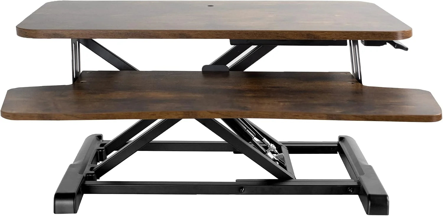 Special 32 inch Desk Converter, K Series, Height Adjustable Sit to Stand Riser, DESK-V000K