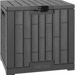 Alternative view of Special OAK Outdoor Storage Box, 31 Gallon Deck Box Indoor and Outdoor Use, Waterproof Resin Storage Bin for Package Delivery