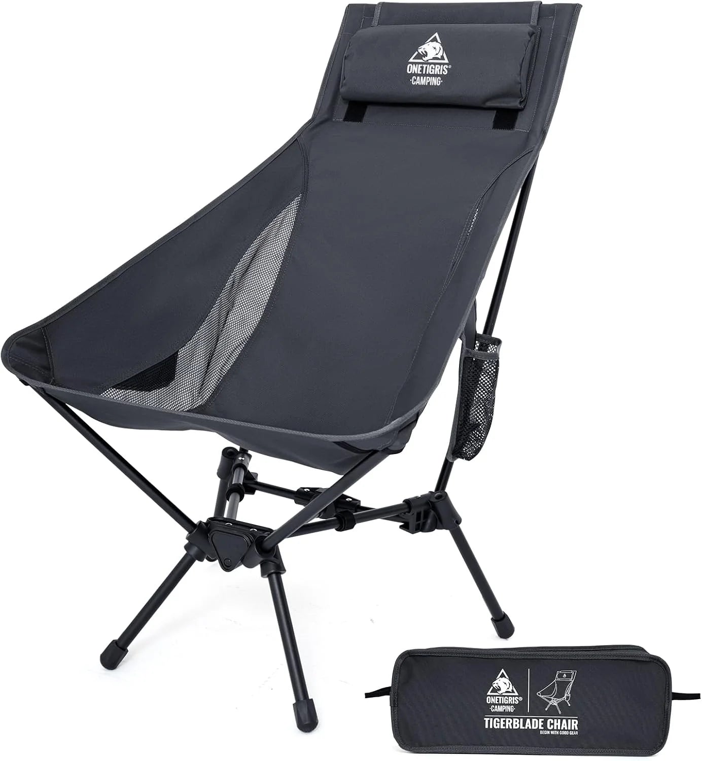 Special ONETIGRIS Tigerblade High Back Camping Chair with Pillow Design, Comfortable Widened Seat Folding Chair - Image 5