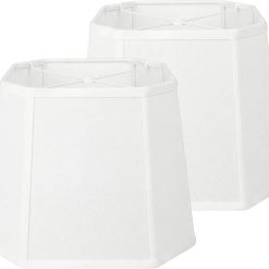 Alternative view of Special Natural Linen Square Cut Corner Lamp Shades Set of 2