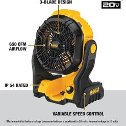 Alternative view of Special 20V MAX Portable Fan, Battery Powered Rechargeable Cordless Shop Fan, Up to 4.5 Hrs Runtime, 650 CFM