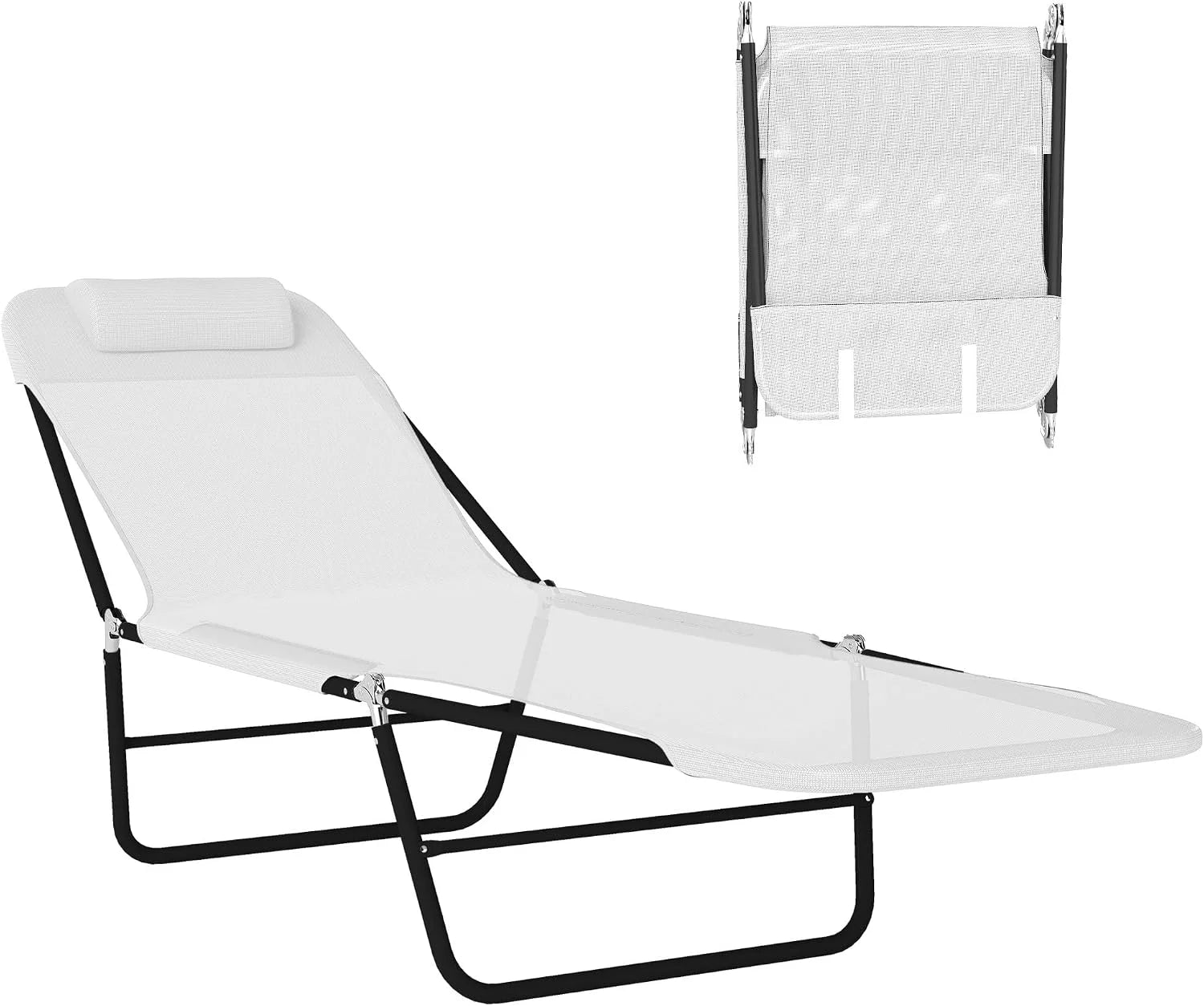 Special Outsunny Folding Chaise Lounge Chair, Pool Sun Tanning Chair - Image 13