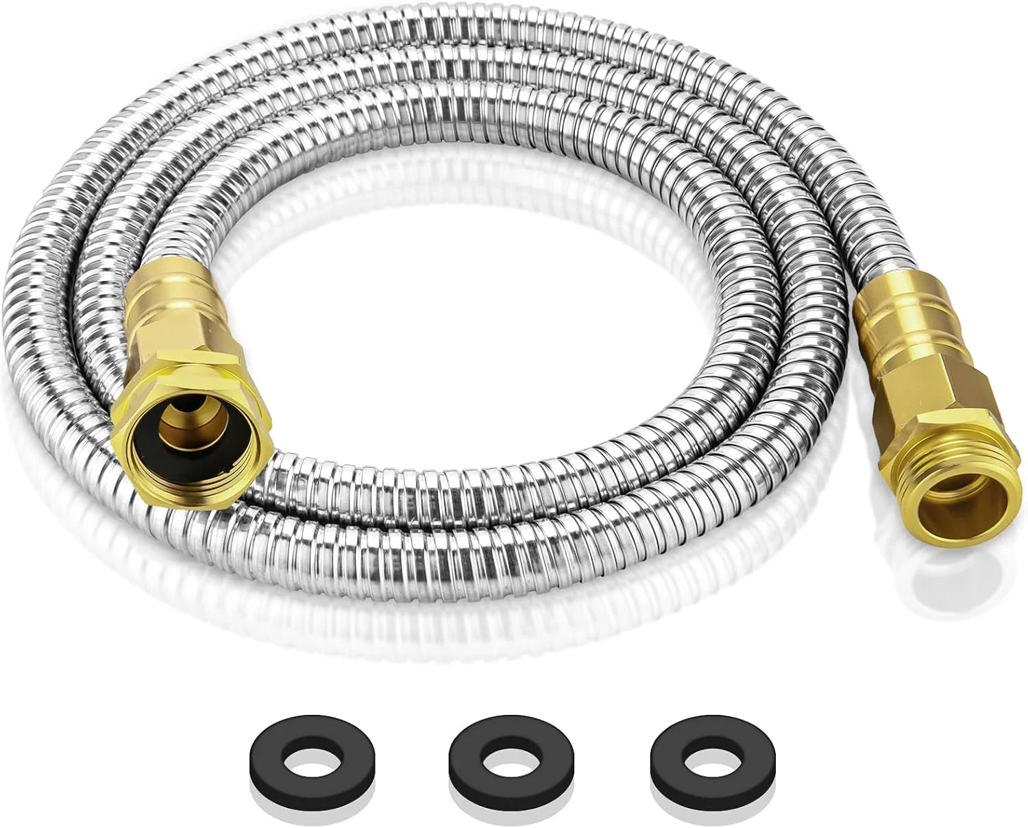 Special Rosy Earth Stainless Steel Garden Hose 100 FT, Heavy Duty Expandable Water Hose - Image 2