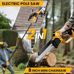 Alternative view of Special Cordless 8 Inch Pole Saw & Mini Chainsaw For DE Walt 20V MAX Battery