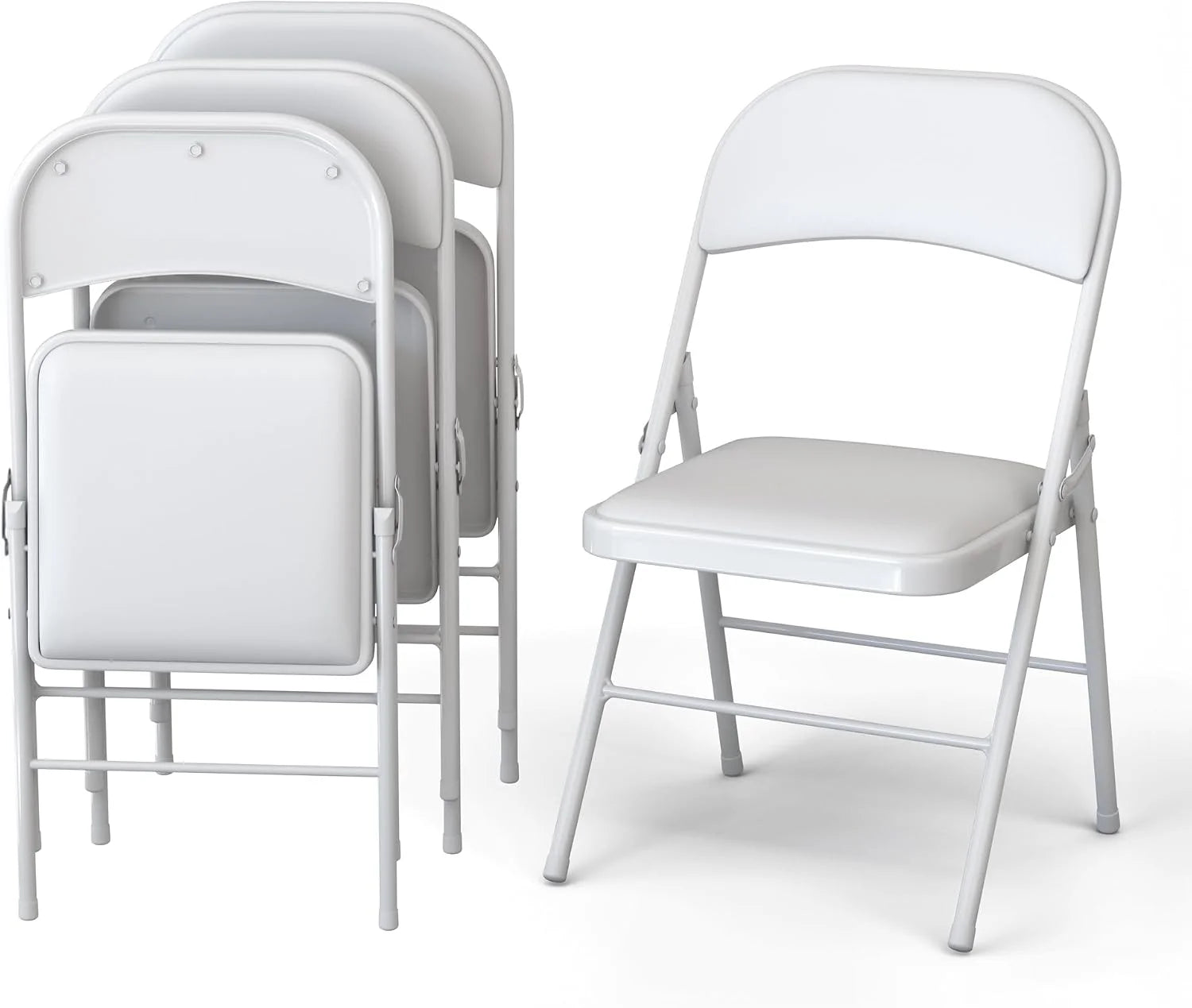 Special Modern Space 10 Pack Foldable Plastic Chair, Folding & Stackable, 350 lbs Capacity Steel Frame Seats for Indoor - Image 7