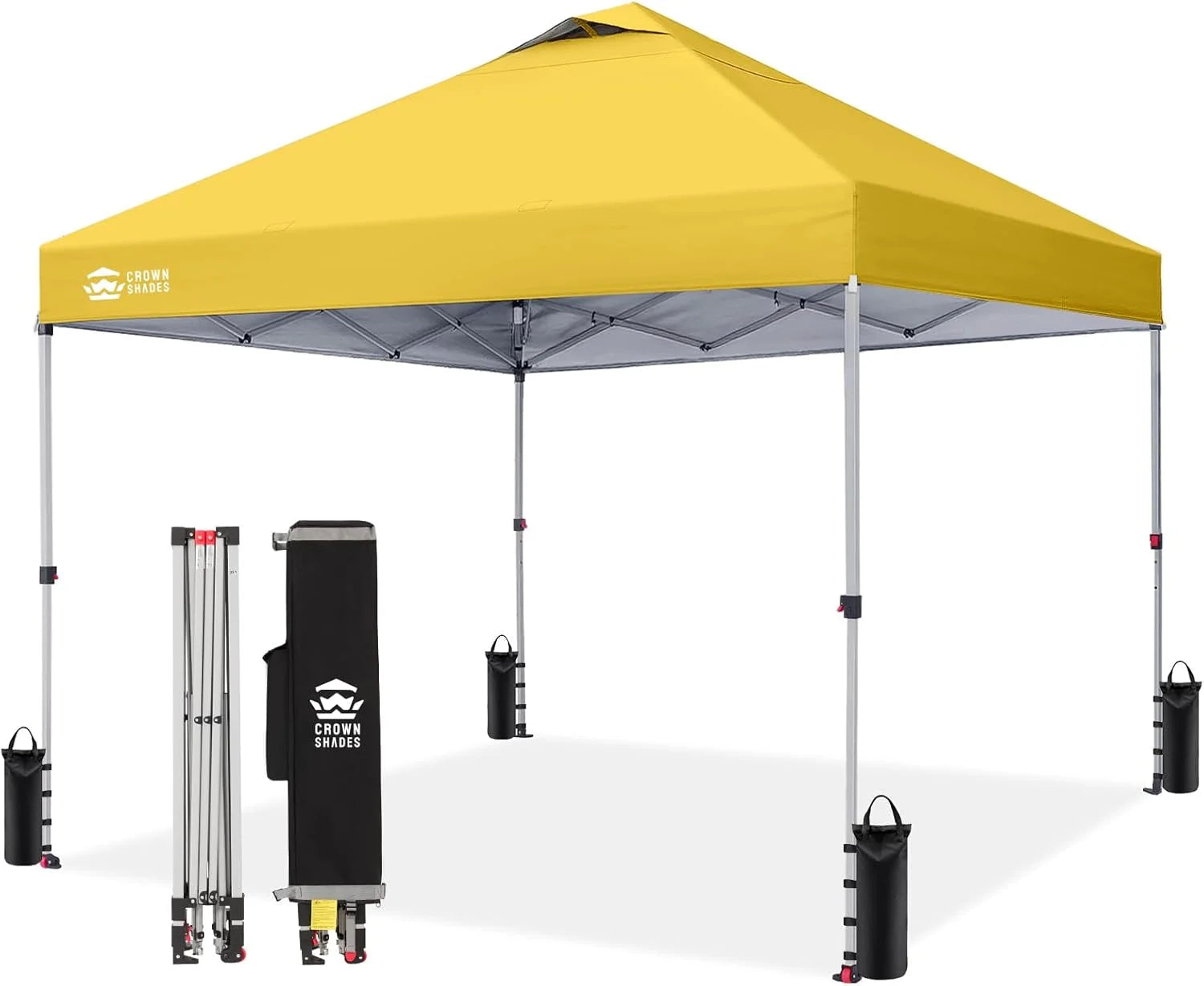 Special CROWN SHADES 10×10 Pop Up Canopy, Patented CenterLok One Push Tent Canopy, 8 Stakes, 4 Ropes (10×10 - Image 19