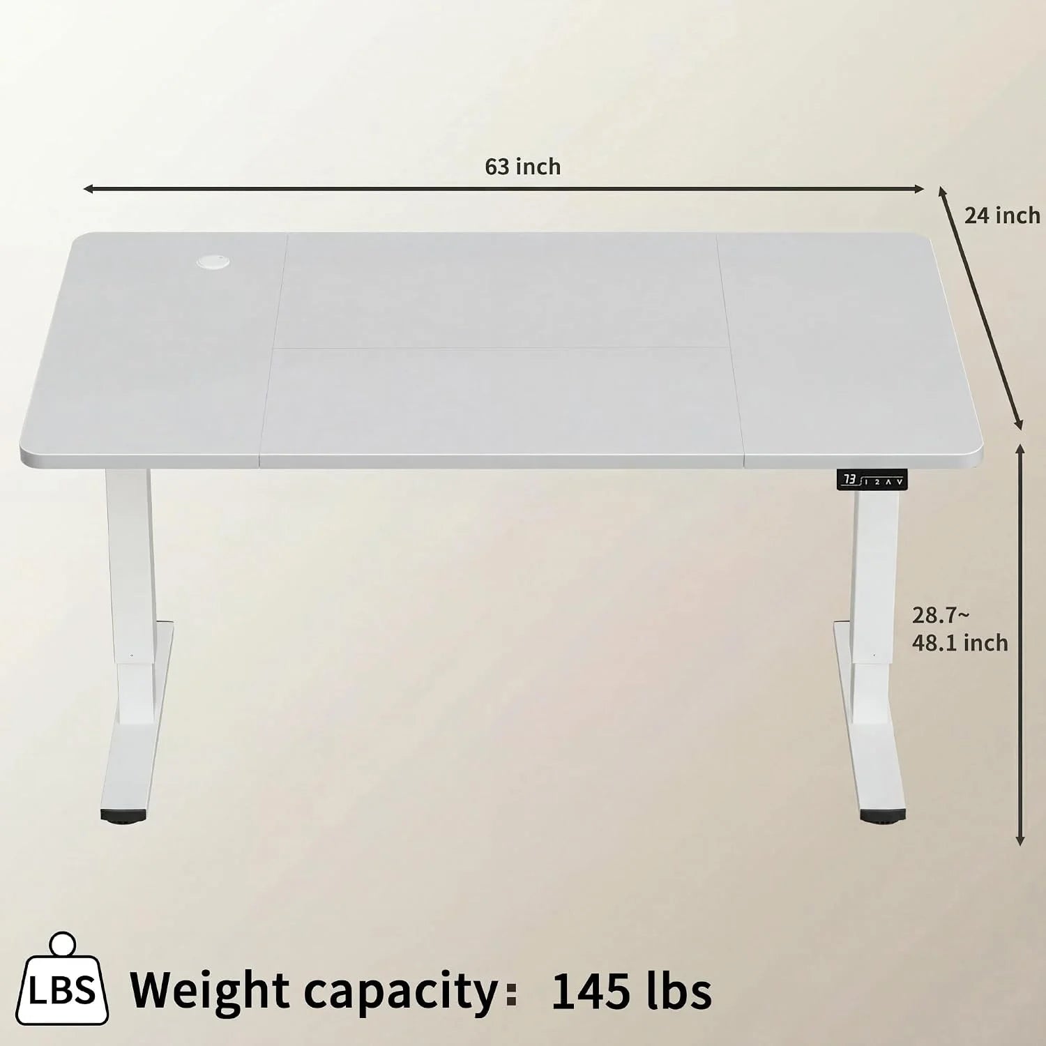 Special 55 x 24 Inches Electric Height Adjustable Standing Desk Large Sit Stand Up Desk Home Office Computer Desk Memory - Image 90