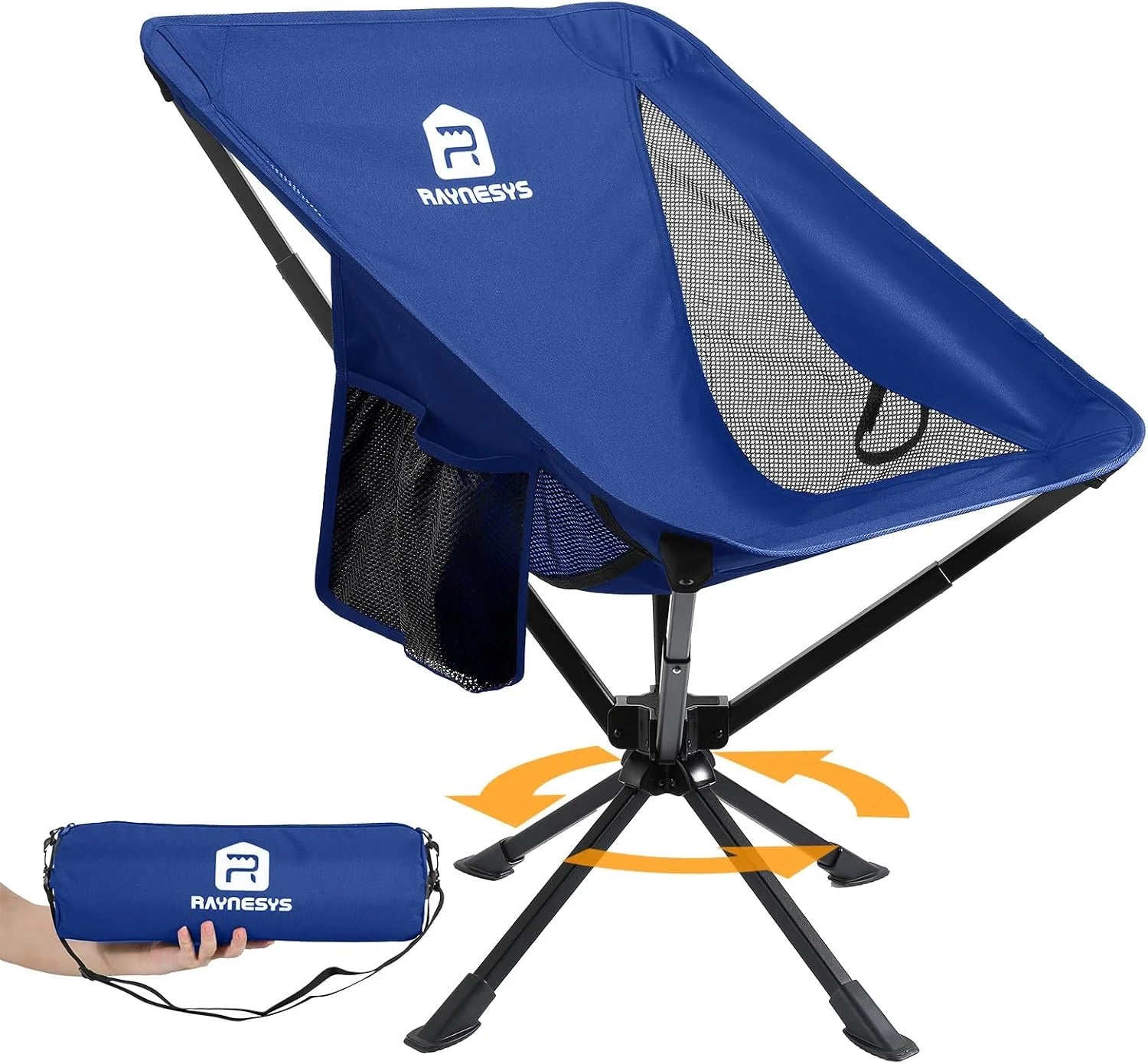 Special Portable Swivel Camping Chair, 8 Seconds Quick Setup Easy Carry, 3.8Lb Lightweight Folding Chairs for Hiking