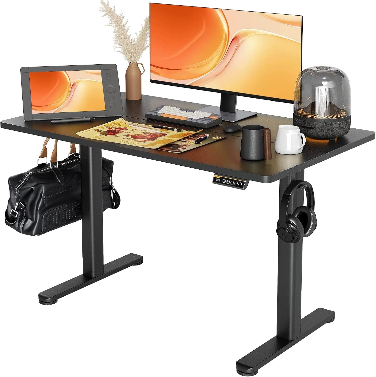 Special Electric Standing Desk, Adjustable Height Stand up Desk, 24x48 Inches Sit Stand Home Office Desk with Splice - Image 17