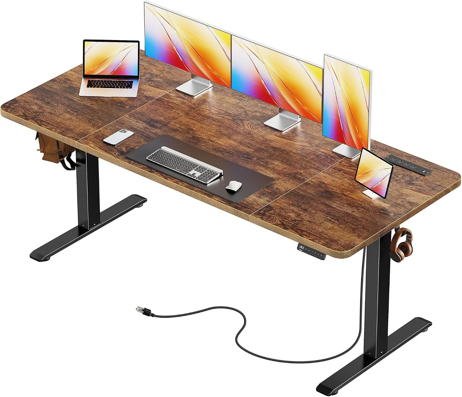Special Electric Standing Desk with Power Outlets and USB-C Port, 47 X 24 Inch Height Adjustable Desk - Image 6