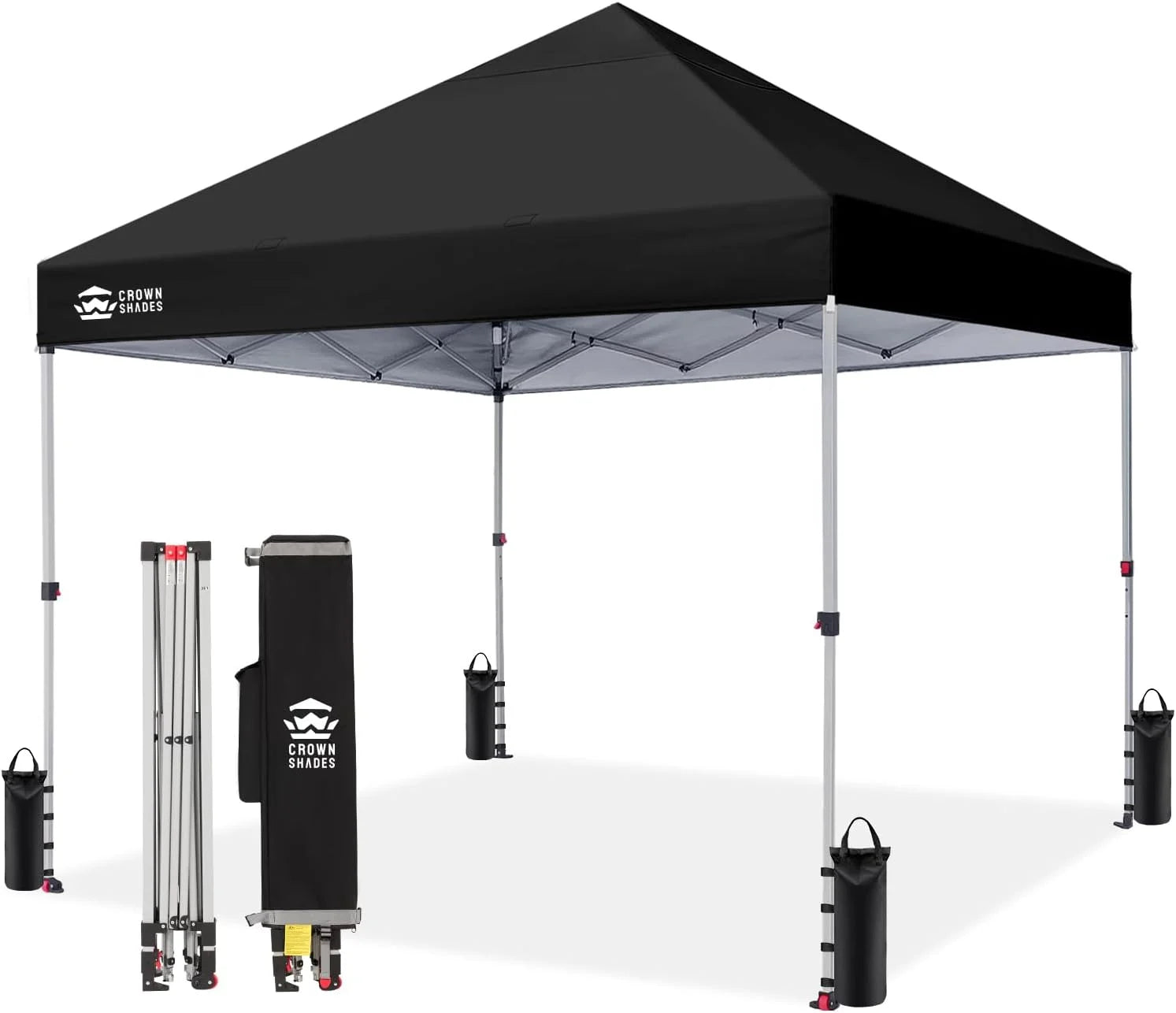 Special CROWN SHADES 10×10 Pop Up Canopy, Patented CenterLok One Push Tent Canopy, 8 Stakes, 4 Ropes (10×10 - Image 27