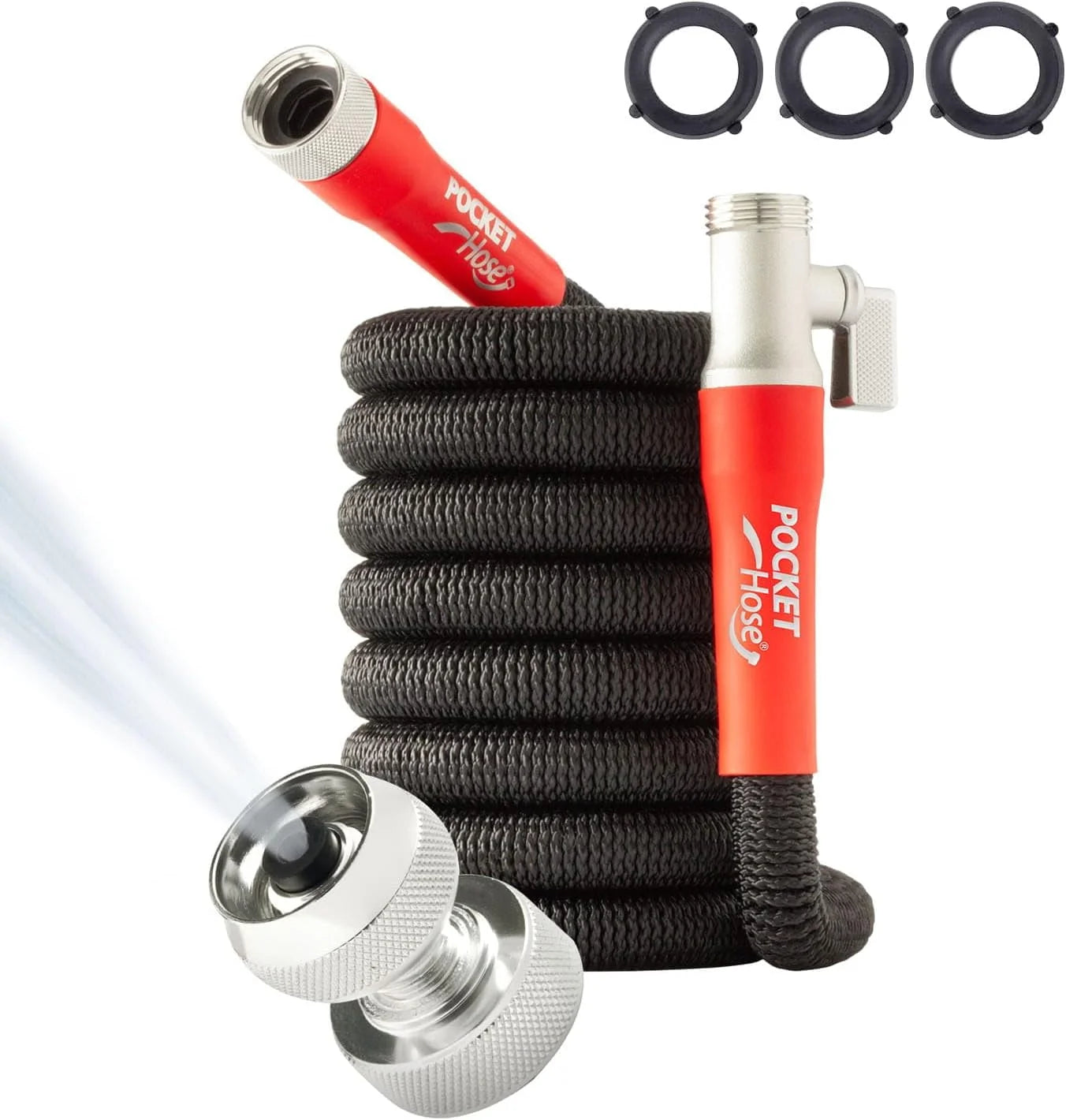 Special Hose 100 FT Silver Bullet 2.0 Expandable Garden Hose w/Turbo Shot Nozzle, AS SEEN ON TV