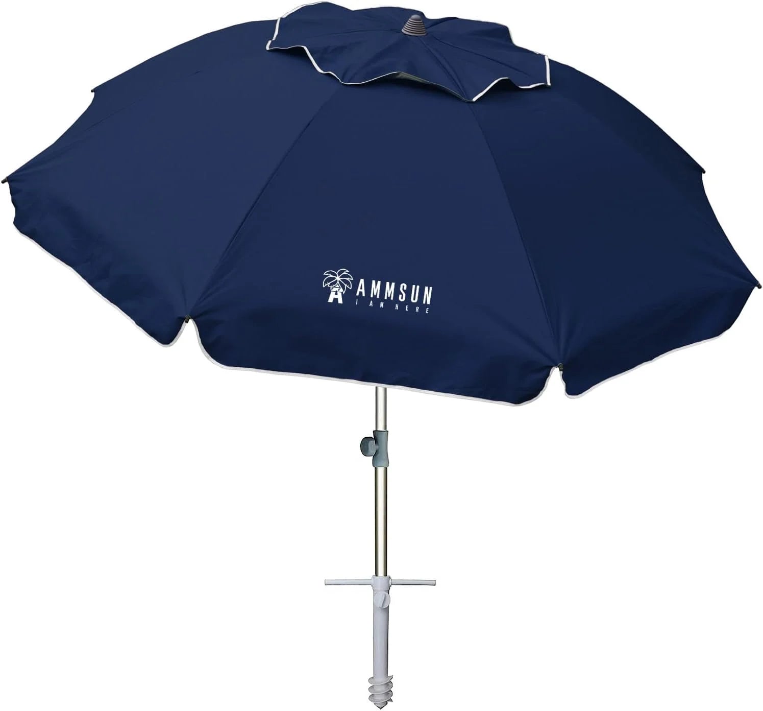 Special AMMSUN 7ft Heavy Duty High Wind Beach Umbrella with Sand Anchor Vent Tilt UPF 50+ Sun Protection - Image 8