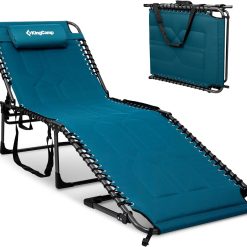Alternative view of Special Oversized Tanning Chair, Extra-Wide Padded Folding Chase Lounge Chairs Portable Adjustable 5-Position 440lbs