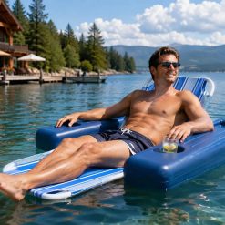 Alternative view of Special Poolmaster Caribbean Retro Floating Chaise Pool Lounge Chair for Adults