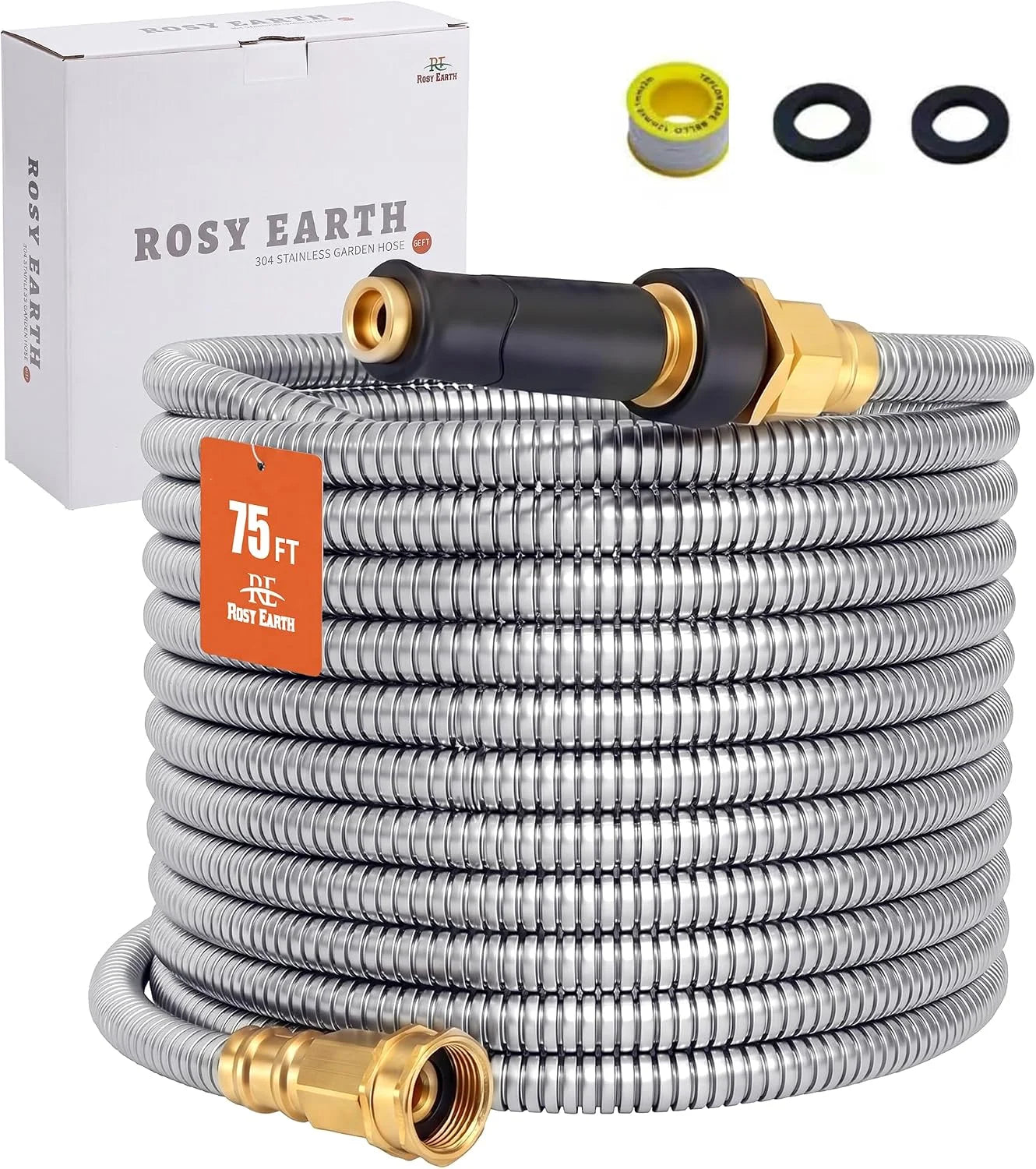Special Rosy Earth Stainless Steel Garden Hose 100 FT, Heavy Duty Expandable Water Hose - Image 9