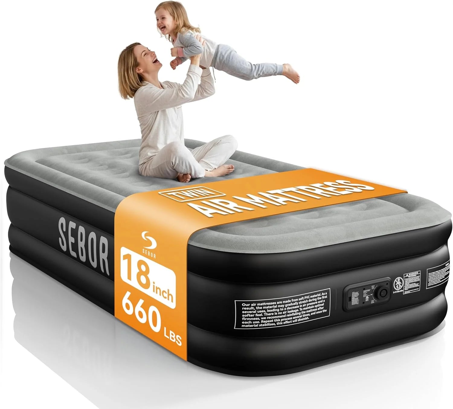 Special Air Mattress Queen with Built-in Pump 18, Comfortable Self-Inflating Air Mattress with High-Speed Pump - Image 2
