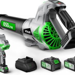 Special Blower Cordless, Brushless Blower 850 CFM 250 MPH with 2 Batteries – For Yard Cleanup