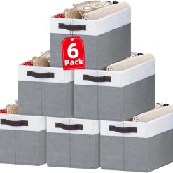 Special 4 Pack Large Closet Storage Baskets Bins for Shelves, Fabric Closet Organizers and Storage with Handles Home
