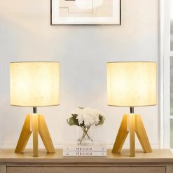 Alternative view of Special Booniture Set of 2 Tripod Table Lamps, Dimmable, Boho Modern Nightstand Lamps for Bedroom Living Room Office
