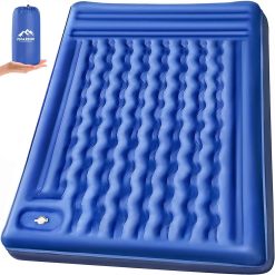 Special Double Sleeping Pad Camping, Self Inflating 6" Extra-Thick 2 Person Pillow Built-in Foot Pump Waterproof
