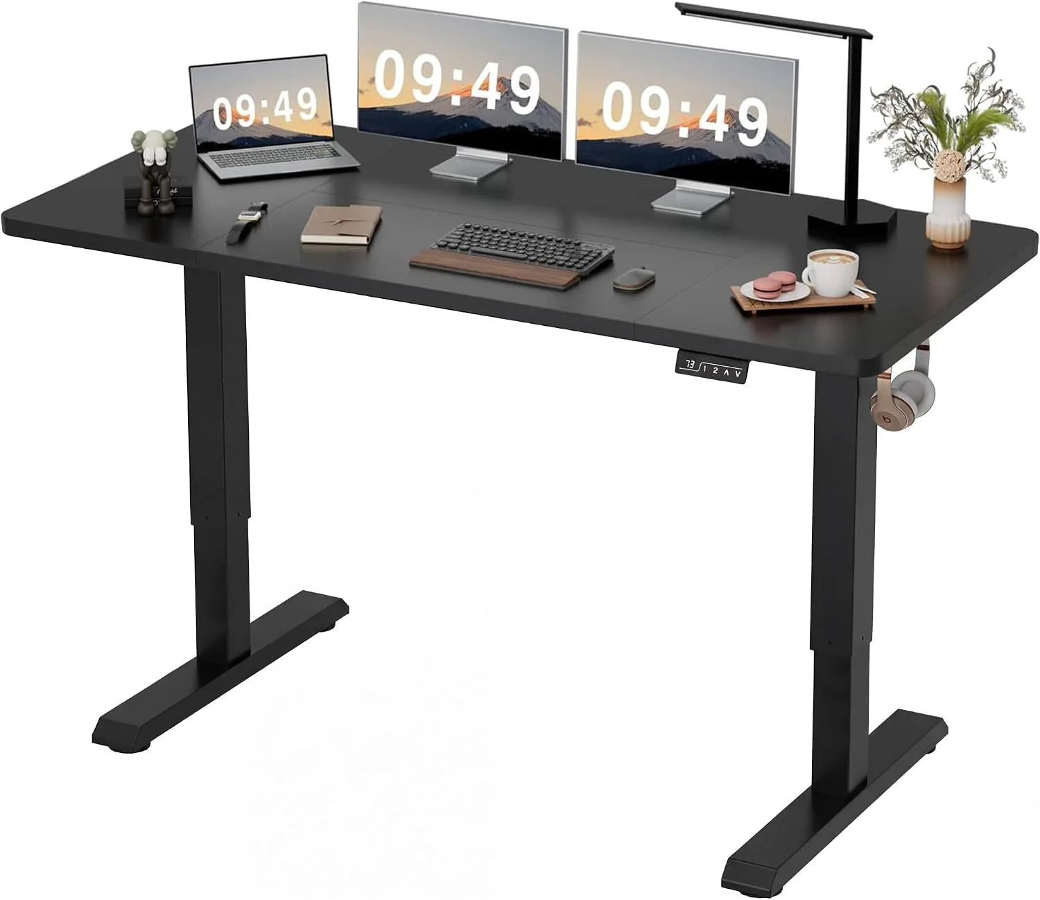 Special 55 x 24 Inches Electric Height Adjustable Standing Desk Large Sit Stand Up Desk Home Office Computer Desk Memory - Image 19