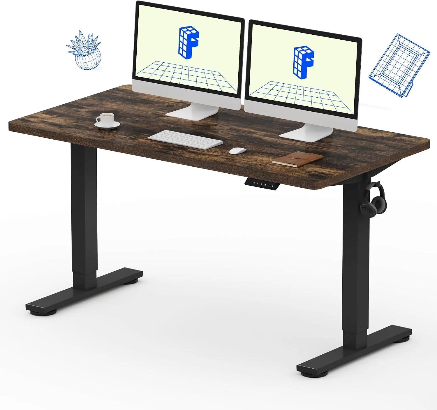 Special FLEXISPOT EN1 One-Piece Standing Desk, Electric Adjustable with 4 Memory Presets, 176 LBS Capacity, 48x24 Black - Image 25