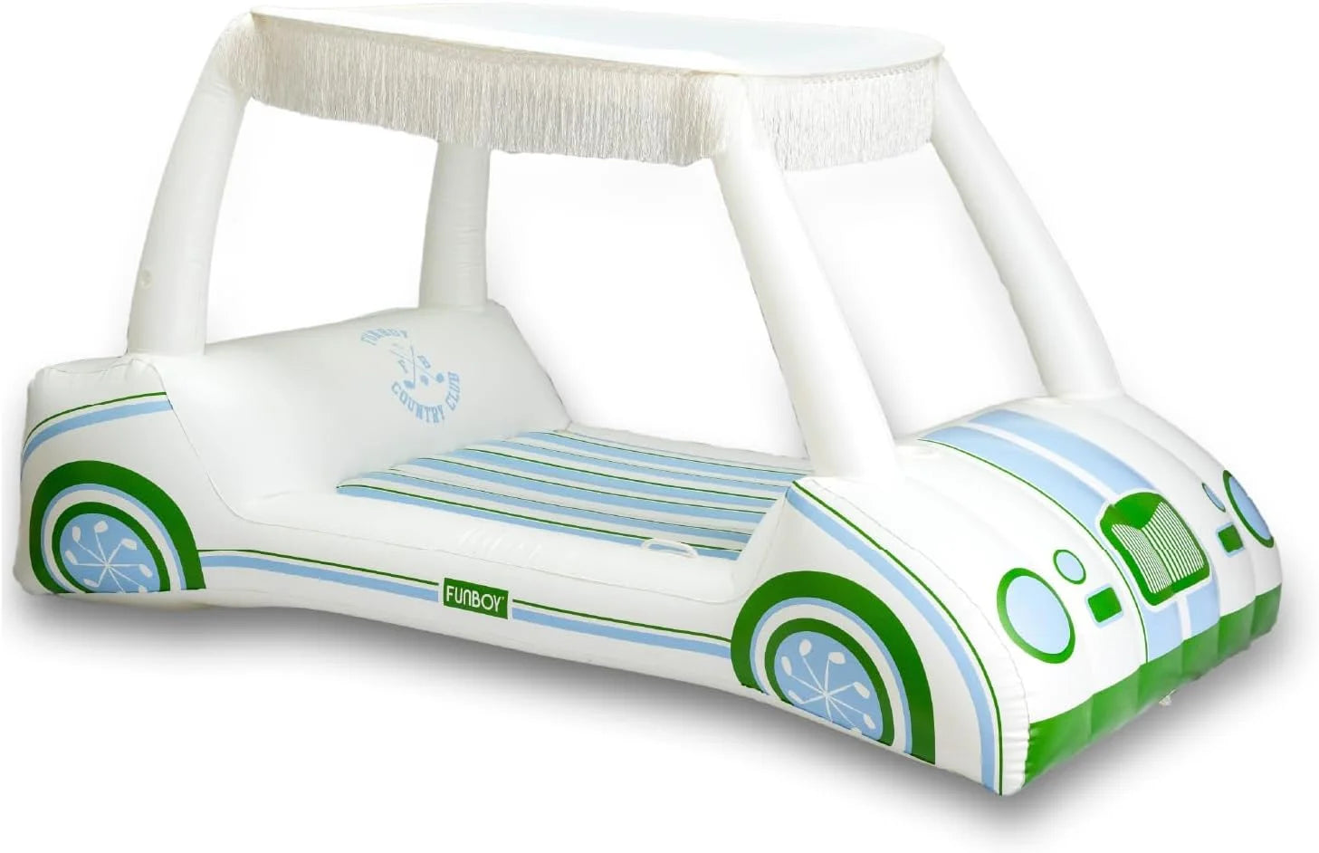 Special Giant Inflatable Luxury Golf Cart Pool Float, Two Cup Holders
