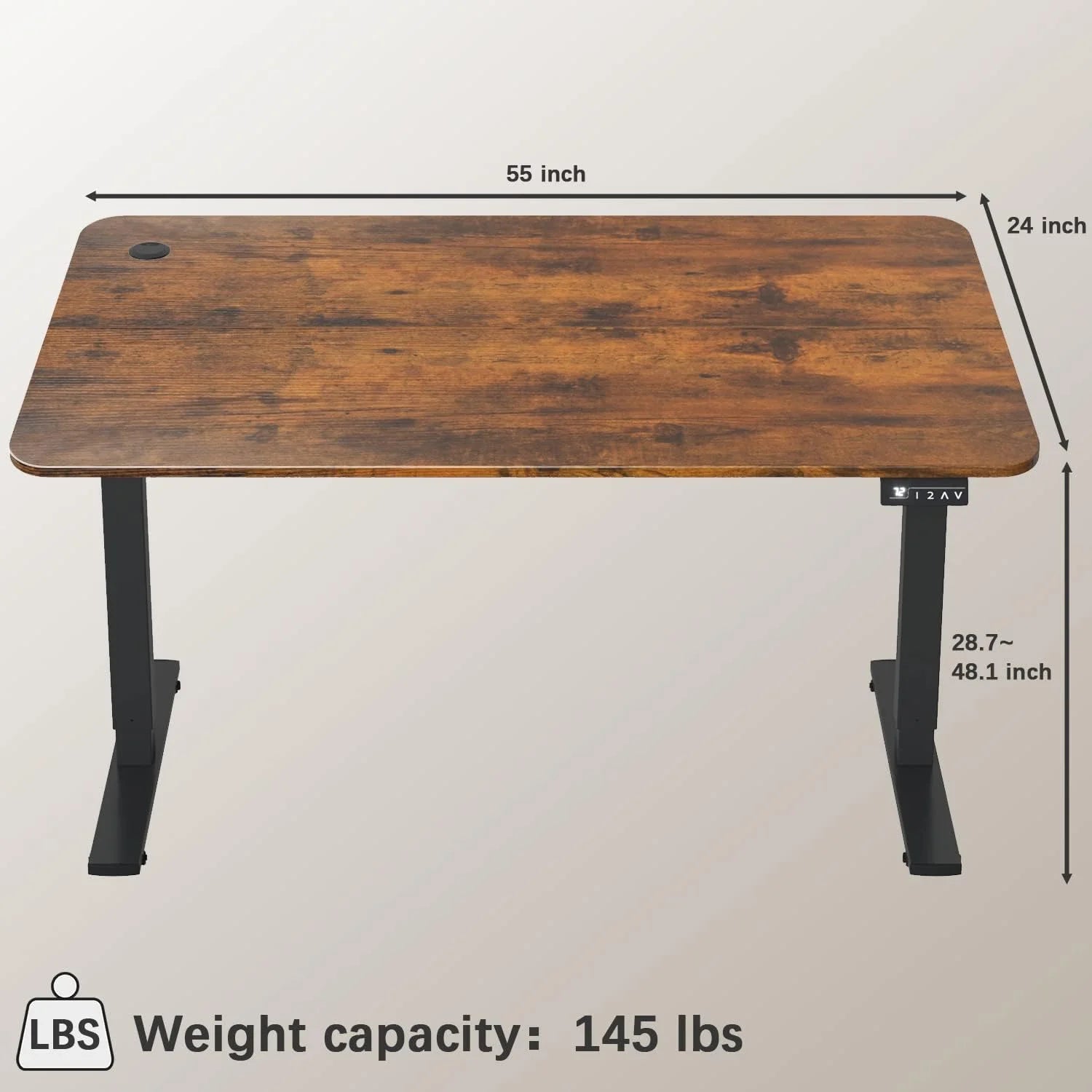 Special 55 x 24 Inches Electric Height Adjustable Standing Desk Large Sit Stand Up Desk Home Office Computer Desk Memory - Image 83