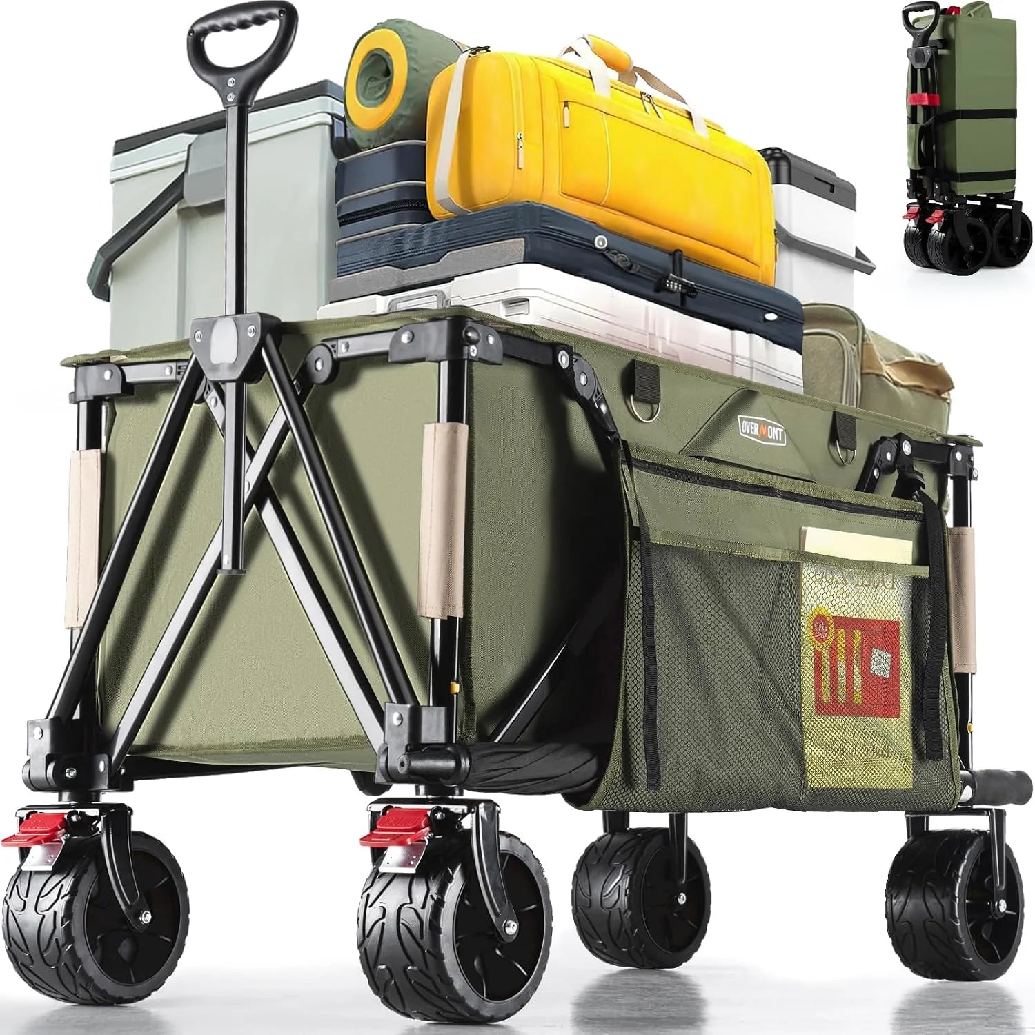 Special Ultra Compact Collapsible Wagon Cart, Lightweight Foldable Wagon with All Terrain Wheels - Image 4