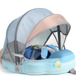 Special Mambobaby Float Self-Inflating Baby Pool Floats Hammock with Canopy, Compressible Folding Baby Floating Bed
