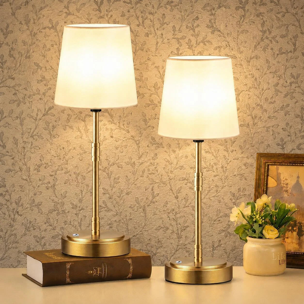 Special Cordless Table Lamps Set of 2 ¨C Battery Operated Lamp with 7500mAh Rechargeable Battery, Dimmable, Bulb Included - Image 4