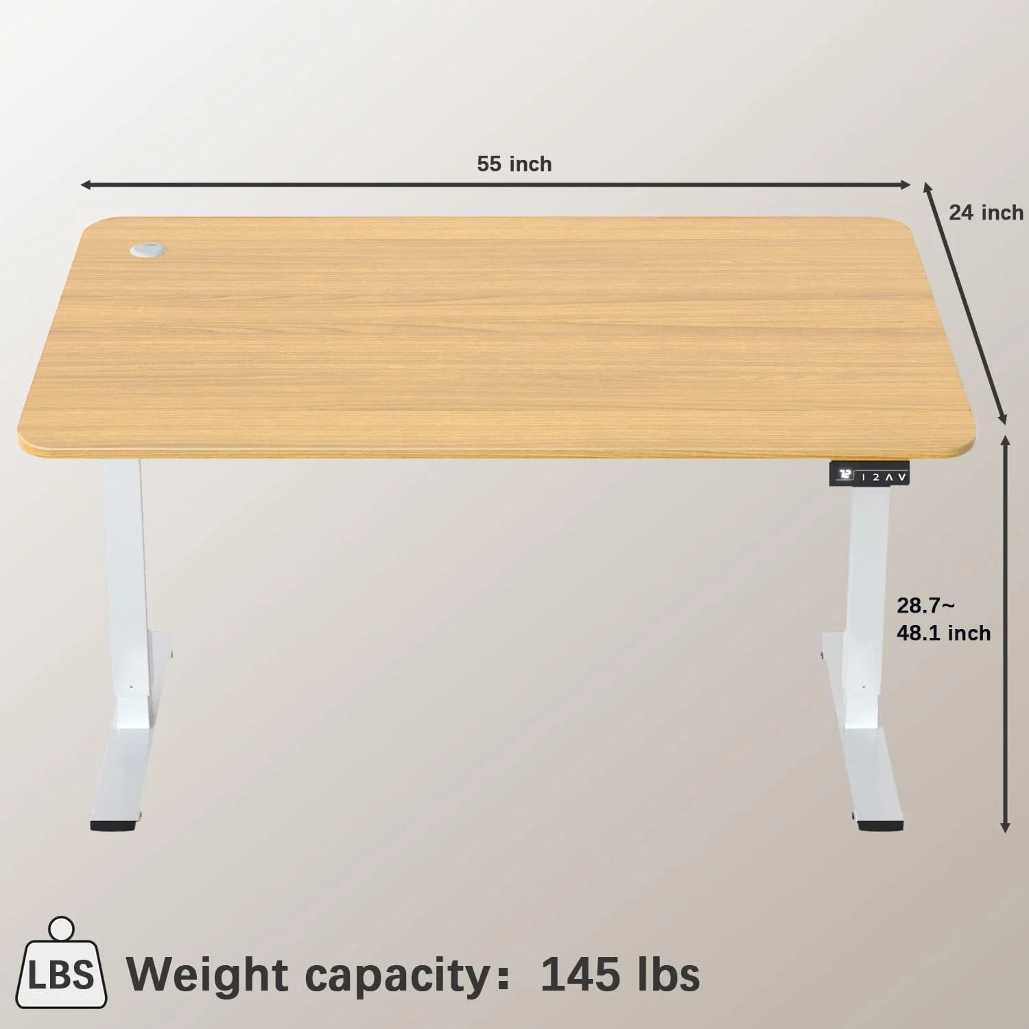 Special 55 x 24 Inches Electric Height Adjustable Standing Desk Large Sit Stand Up Desk Home Office Computer Desk Memory - Image 58