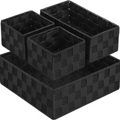 Alternative view of Special Woven Storage Baskets for Organizing 6 Pack, Large&Small Storage Cube Bins Set for Bathroom, Storage Boxes
